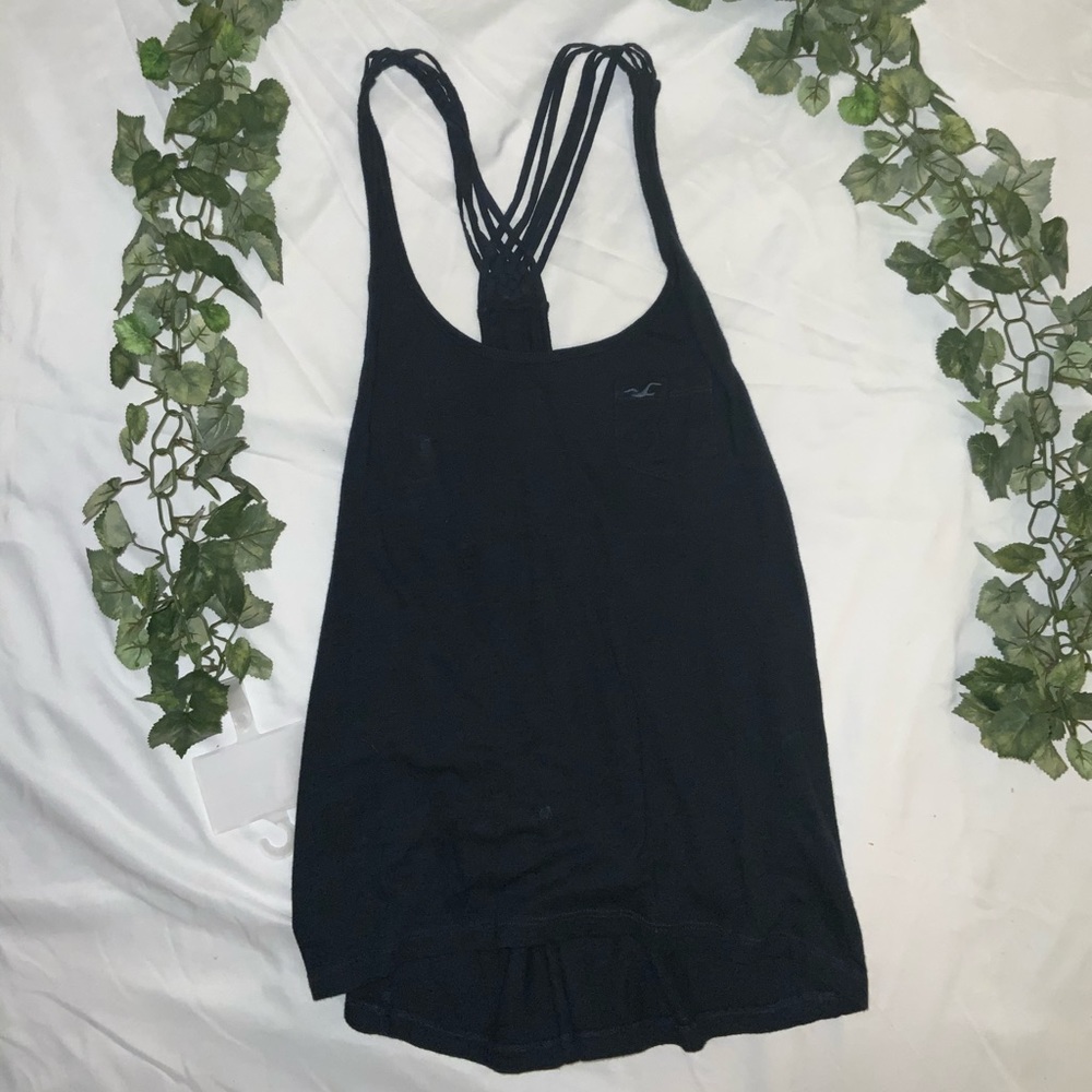 Black Hollister Razorback tank top